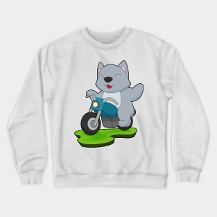 Cat Motorcycle Crewneck Sweatshirt